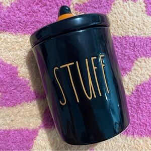 Rae Dunn | Halloween Black & Orange Witch Hat “Stuff” Jar Canister